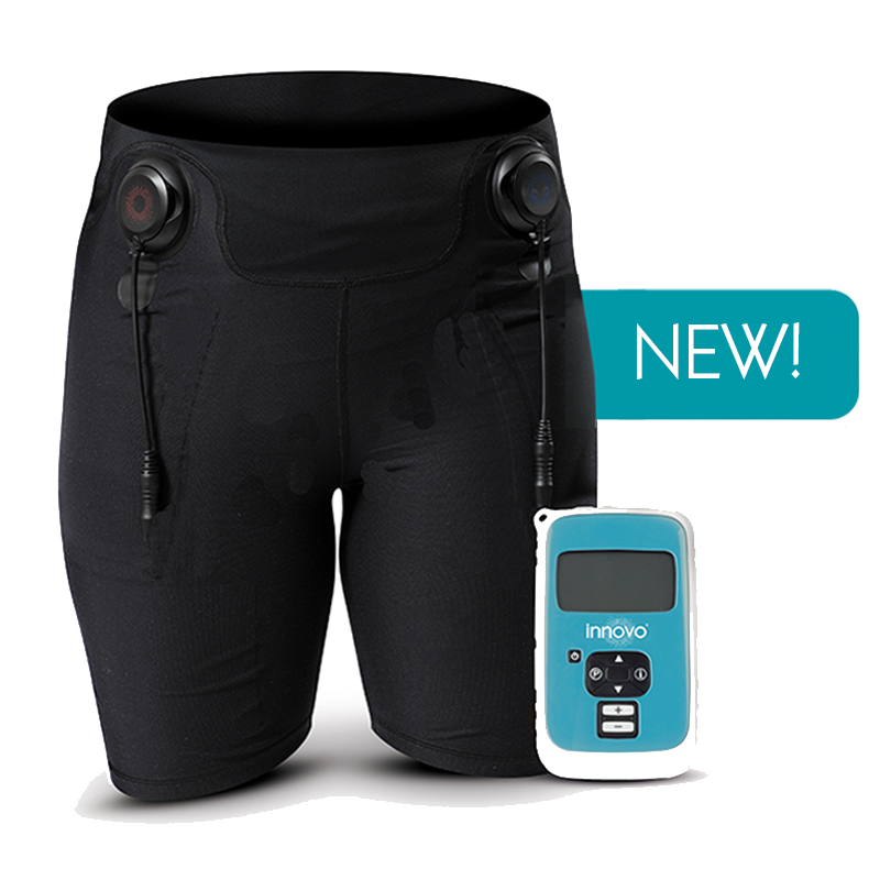 INNOVO is a non-invasive way to restore your pelvic floor, treating the primary cause of urinary leaks rather than just masking the symptoms.