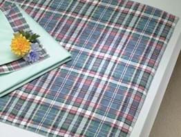 Plaid Absorbent Bed Pad